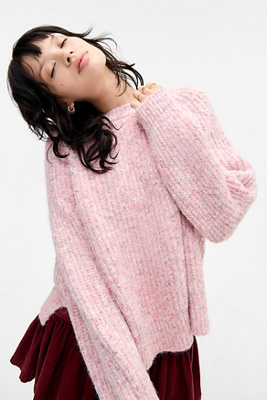UO Neptune Ribbed Jumper - Pink M at Urban Outfitters