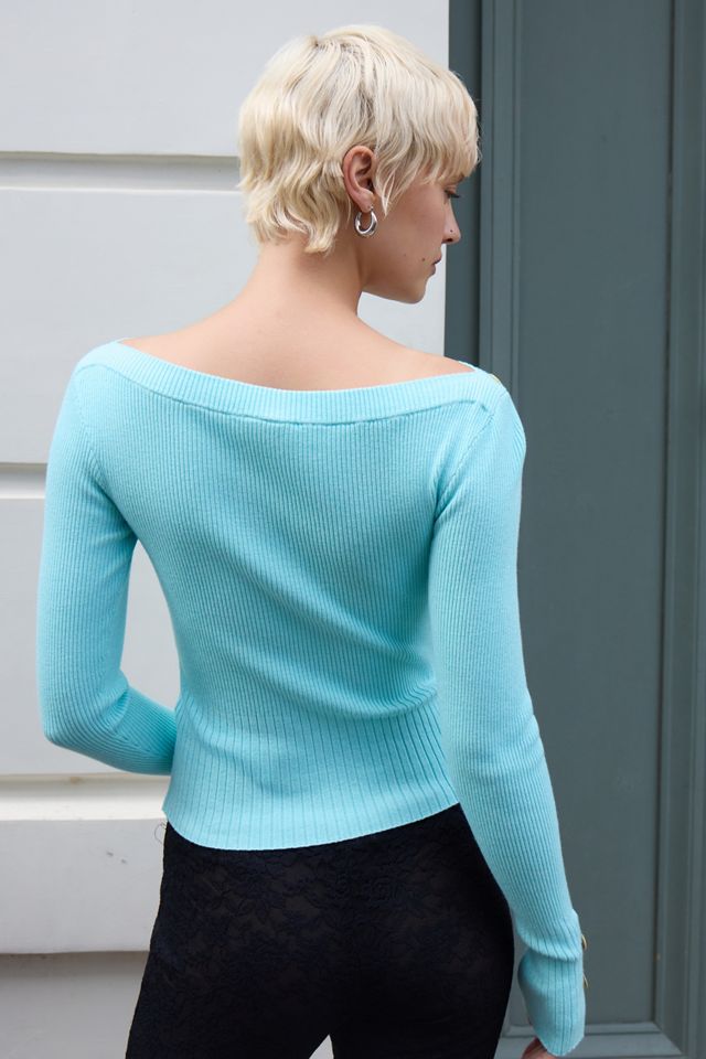 UO Shell Button Bardot Jumper #3