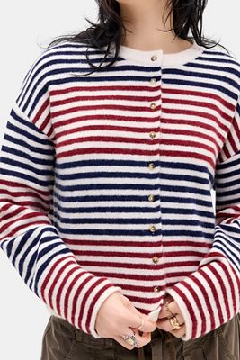 Jaded London Cow Print Chuck Cardigan | Urban Outfitters UK