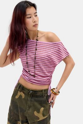 UO Bonnie Sheer Off-Shoulder Knit Top