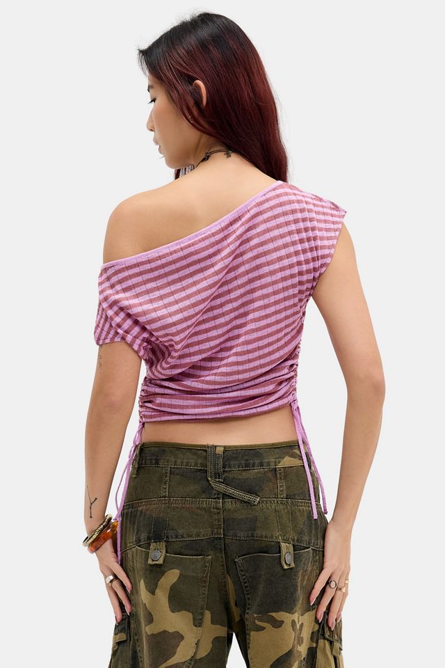 Haut en tricot transparent à épaules dénudées UO Bonnie #3