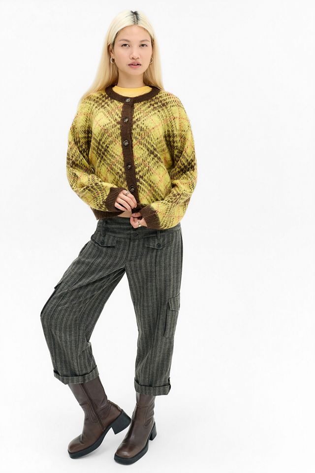 UO Check Brushed Knit Cardigan #1
