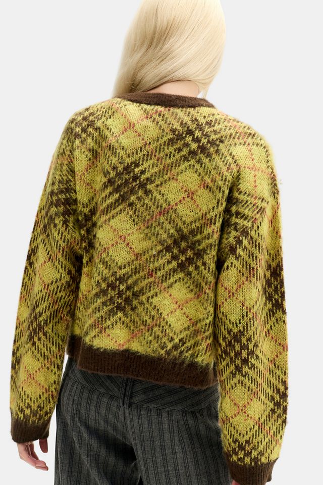 UO Check Brushed Knit Cardigan #3