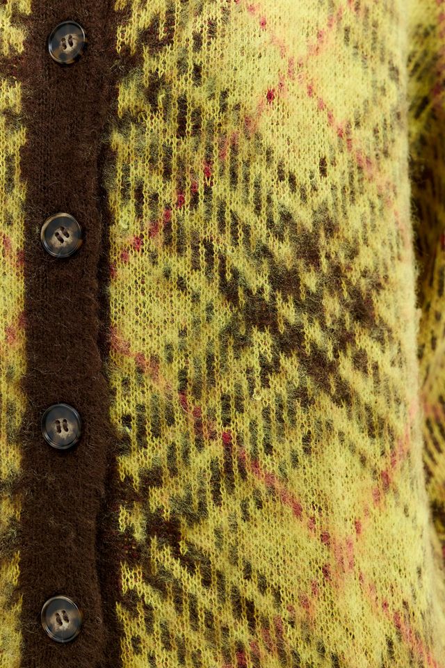 UO Check Brushed Knit Cardigan #4