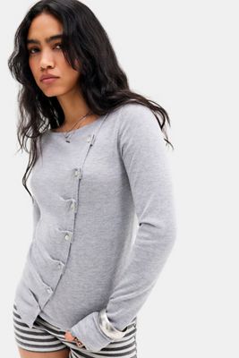 Top BDG Lumi con Botones y Tapeta Asimétrica Plisada