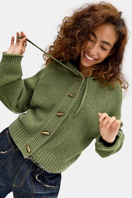 Sudadera con Capucha con Botones de Madera Moss BDG