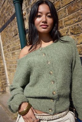 UO Lotti Off-Shoulder Cardigan