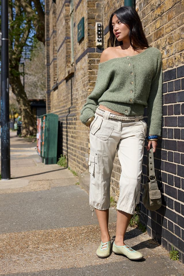UO Lotti Off-Shoulder Cardigan #1
