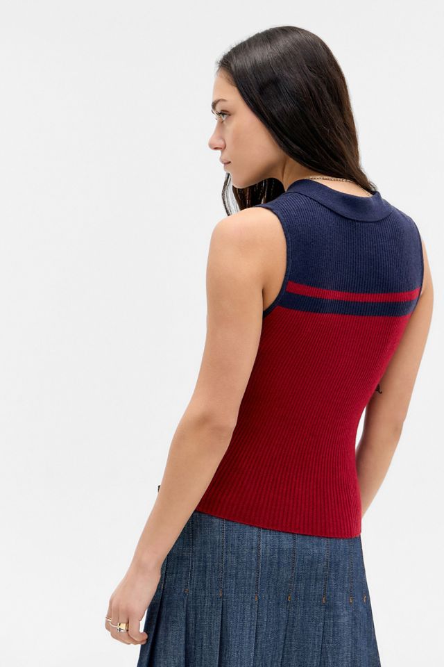 iets frans... Sleeveless Zip-Through Cardigan #4