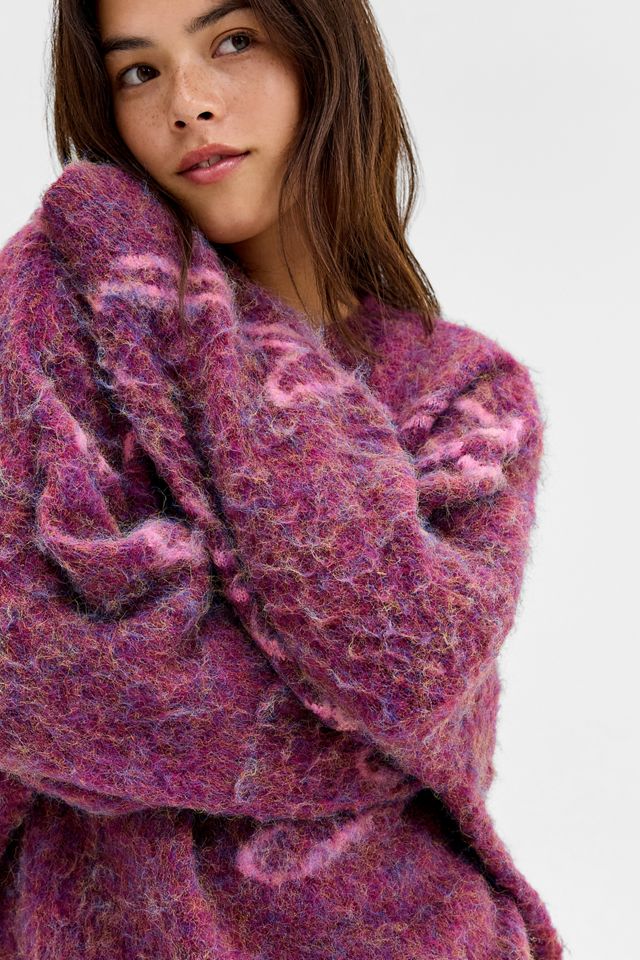 iets frans... Graffiti Gebürsteter Strickpullover #2