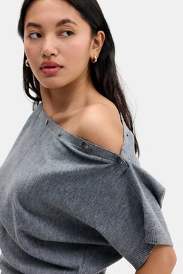 UO Popper Short Sleeve Batwing Top