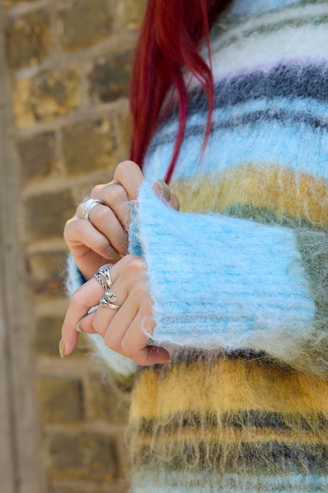 Pull à manches longues UO à rayures brossées #2