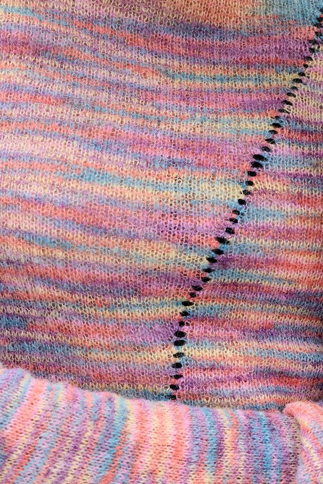 UO Spacedye Asymmetrischer Strickpullover mit Peitschenstich #3