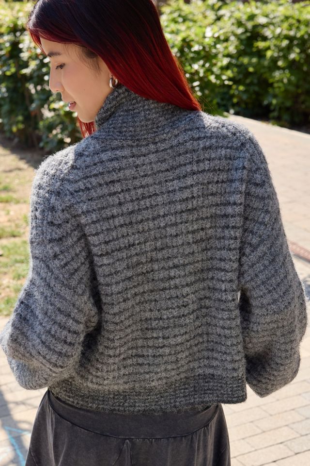 UO Finn Trichterhals Zip-Durch Strickjacke #3