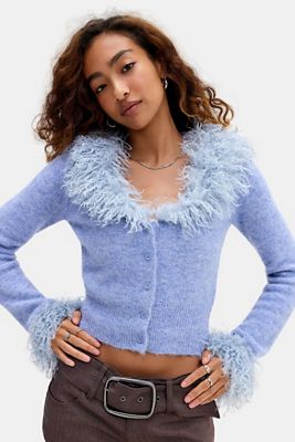 Cardigan UO Melody à bordure en fausse fourrure
