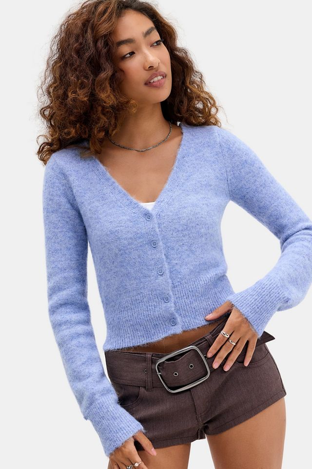 Cardigan UO Melody à bordure en fausse fourrure #4