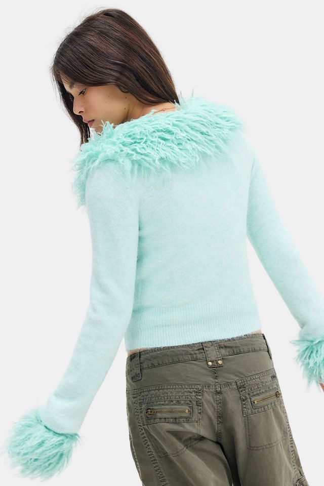 Cardigan UO Melody à bordure en fausse fourrure #3