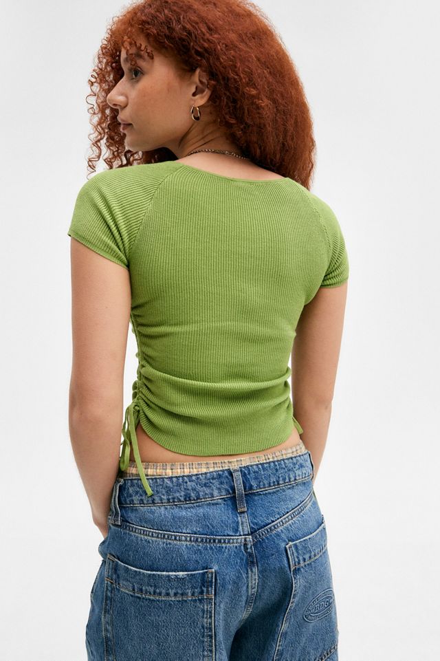 UO Cap Sleeve Drawcord Top #3