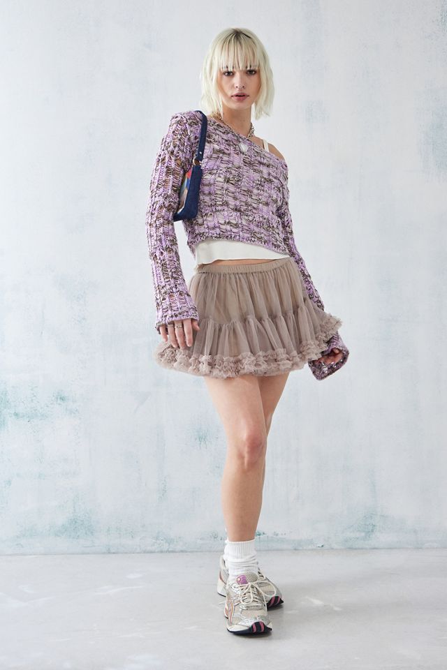 UO Space-Dye Fairycore Laddered Knit Top #2