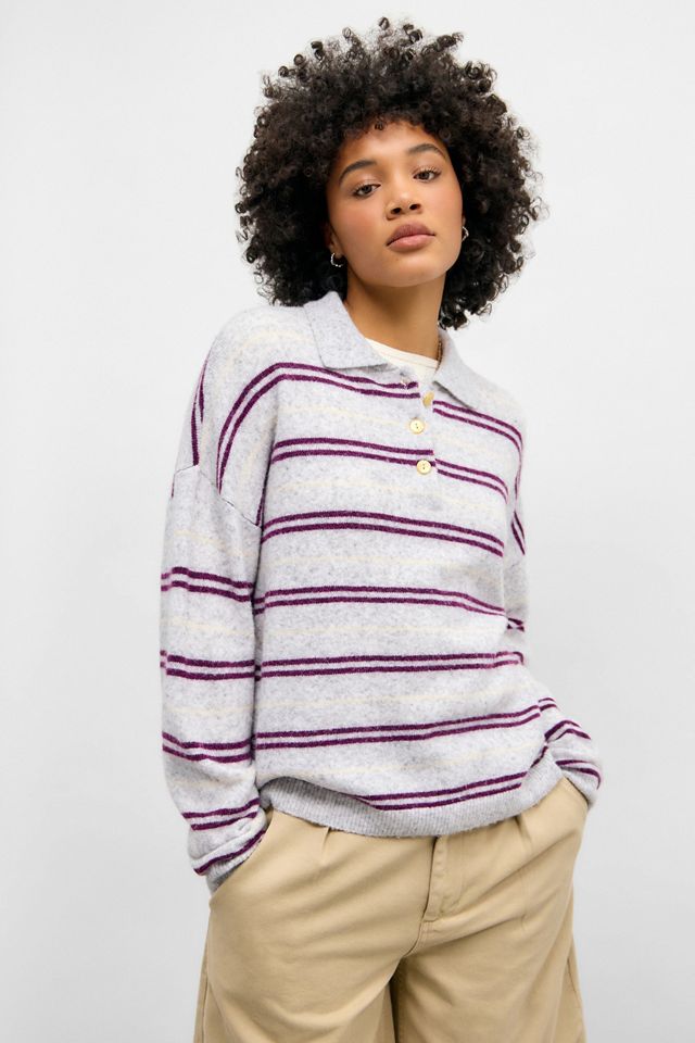 iets frans... Stripe Oversized Polo Jumper #1