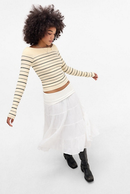 Pull UO à col en V échancré par en taille: XS - Urban Outfitters - Modalova