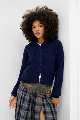 UO Tyler Button-Through Hoodie Product Page