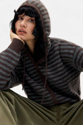 UO Tyler Button-Through Hoodie