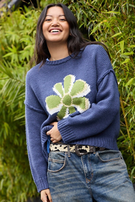 Flower Pattern Jumper - XS at Urban Outfitters - BDG - Modalova