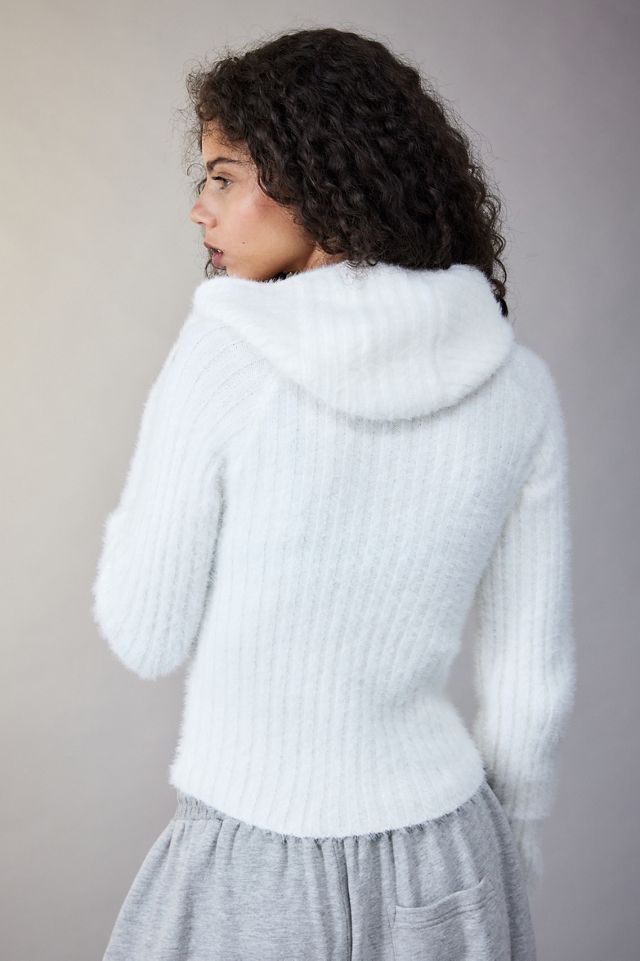 iets frans... Fluffy Knit Hooded Jumper  #3