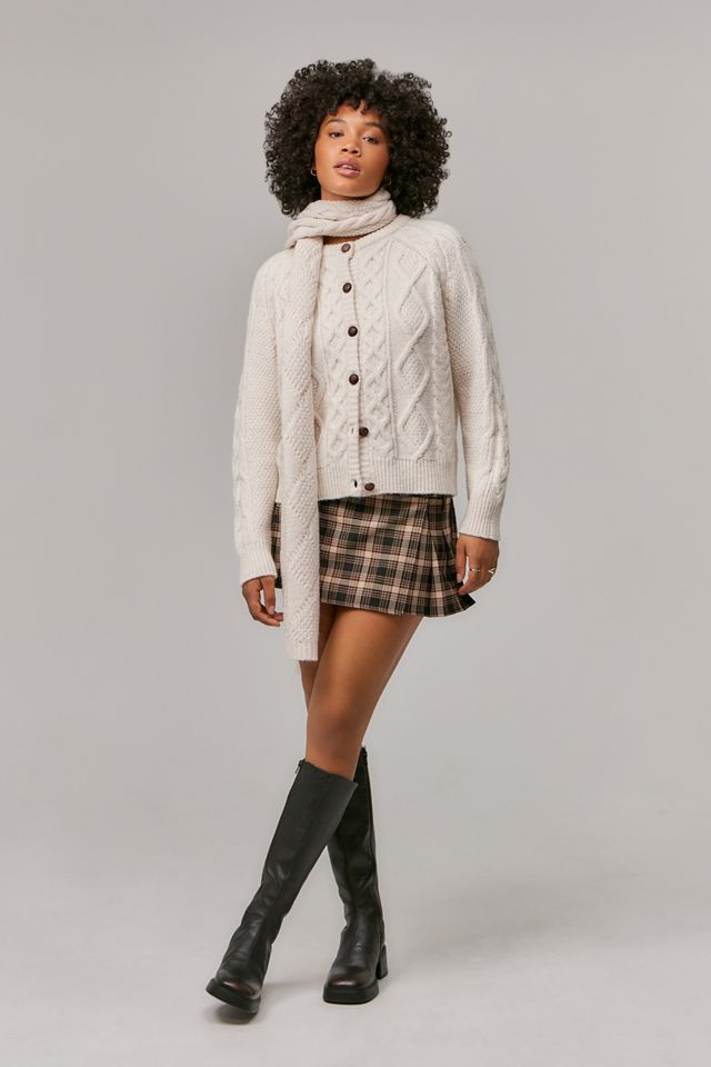UO Cream Cable Knit Cardigan #2