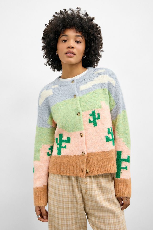 UO Cactus Crew Neck Cardigan #1