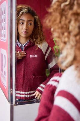 Cardigan à glissière style universitaire en taille: XS - BDG - Modalova
