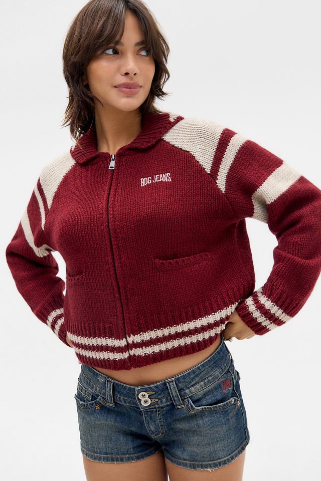 BDG Varsity Zip-Through Cardigan #5