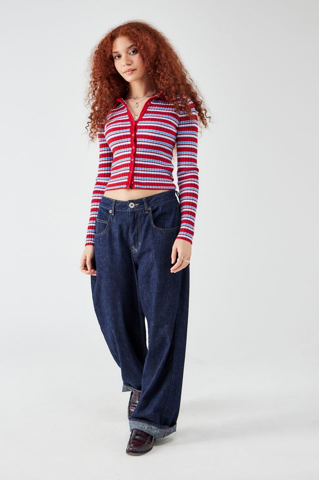 BDG Denver Stripe Polo Cardigan #1