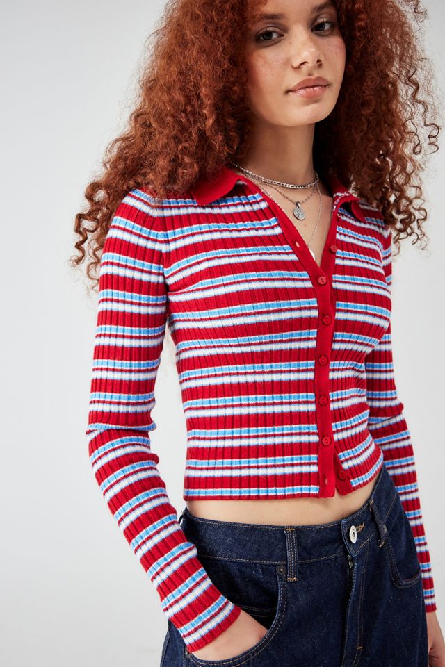 BDG Denver Stripe Polo Cardigan #2