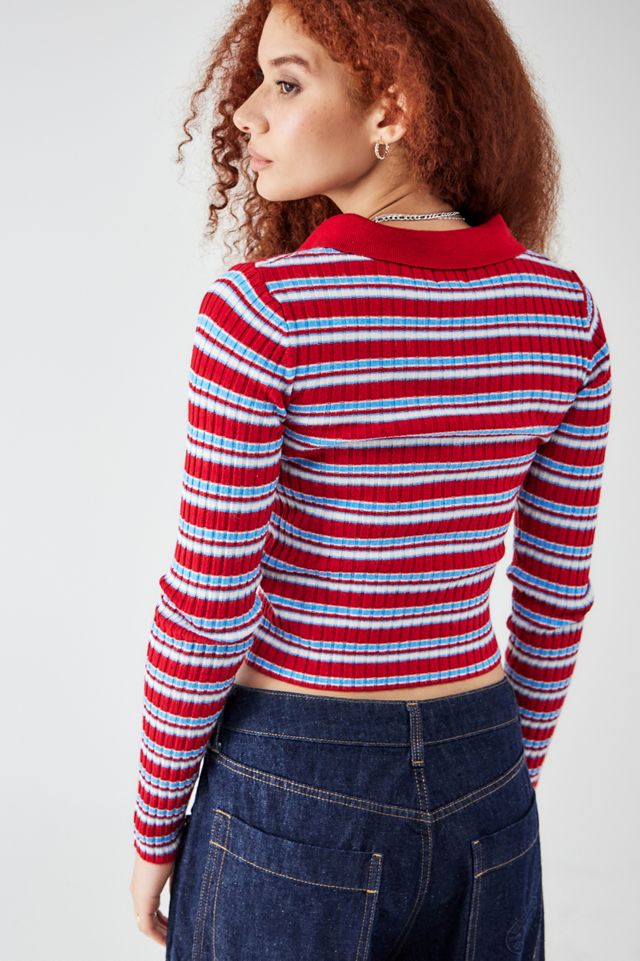 BDG Denver Stripe Polo Cardigan #3