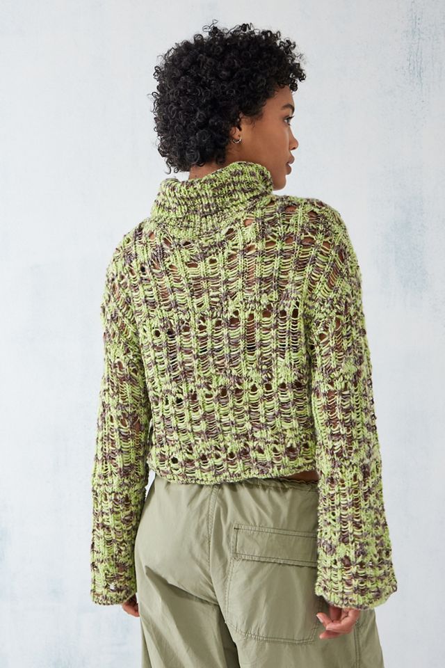 Chunky Wool Space Dye Knit Jumper - Sky