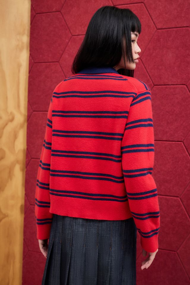 iets frans... Colins Red & Navy Polo Jumper #3