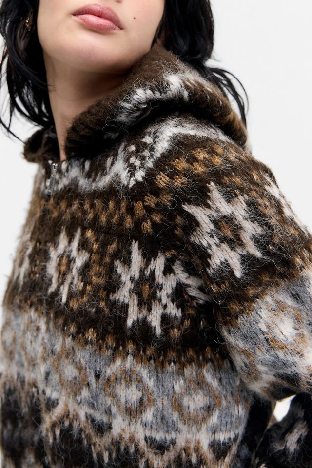 BDG Brushed Fairisle Hoodie #1