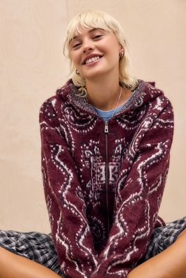 Felpa con cappuccio spazzolato UO Bandana