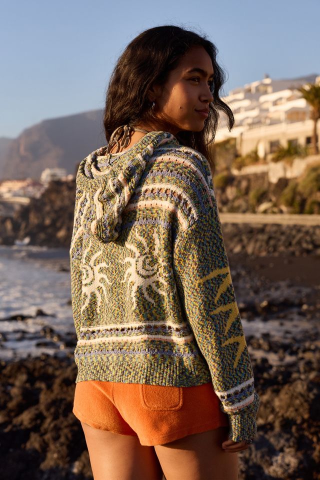 Felpa con Cappuccio a Maglia con Bottoni Celestiale per Festival UO #3