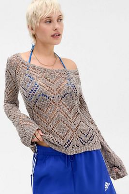 Pull col en V UO en maille pointelle