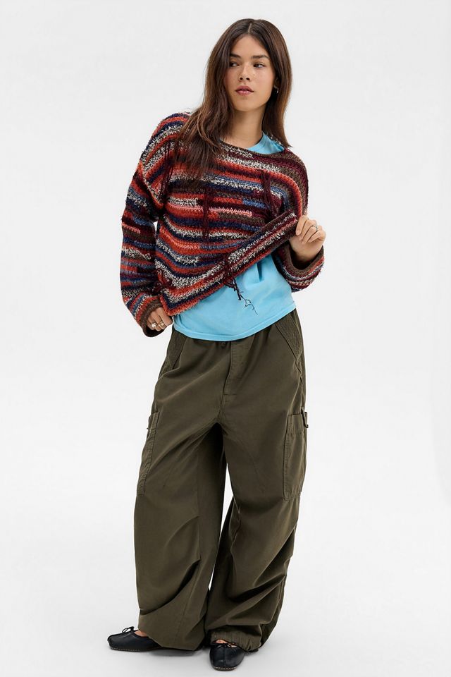 Pull à franges à rayures mixtes UO #3