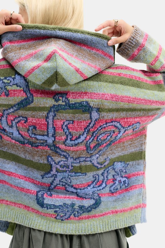 Sudadera con Capucha de Punto con Rayas Spacedye UO #3