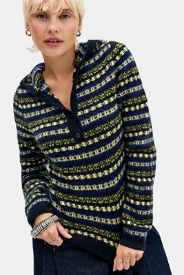 UO Fair Isle Strick-Kapuzenpullover