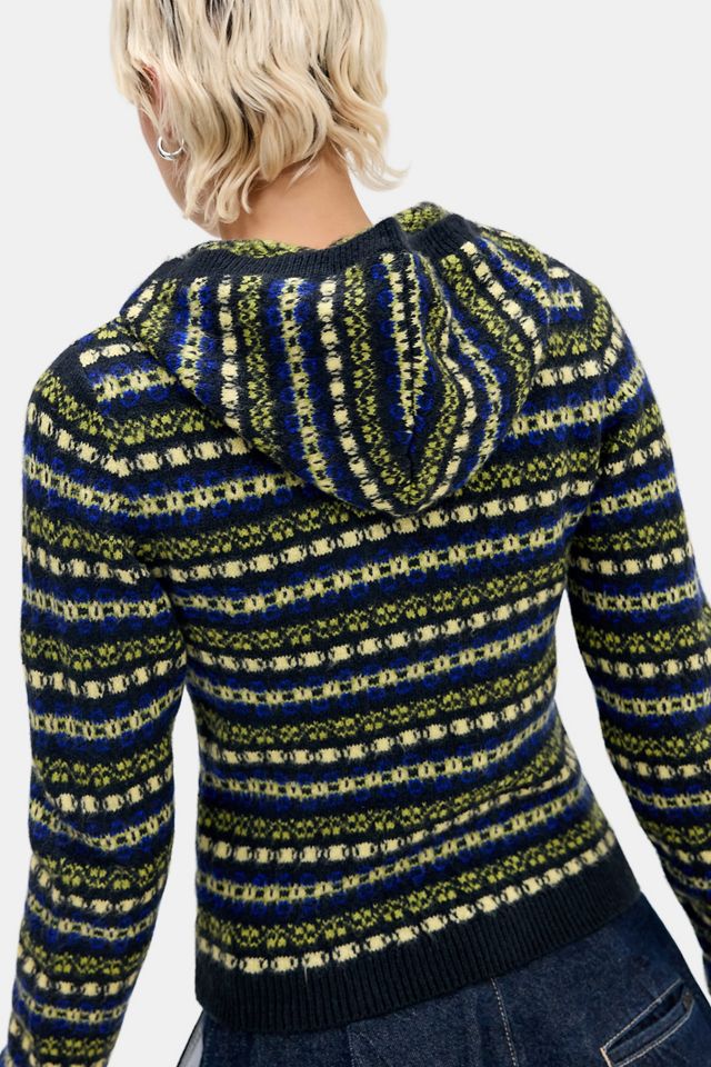 Pull à capuche en tricot jacquard Fair Isle UO #4