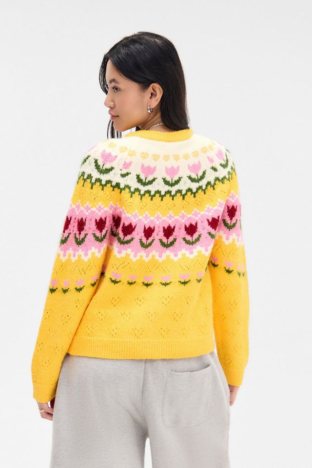 UO Tulpen Muster Strickjacke #3