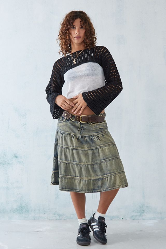 UO Open Stitch Knit Shrug  #2