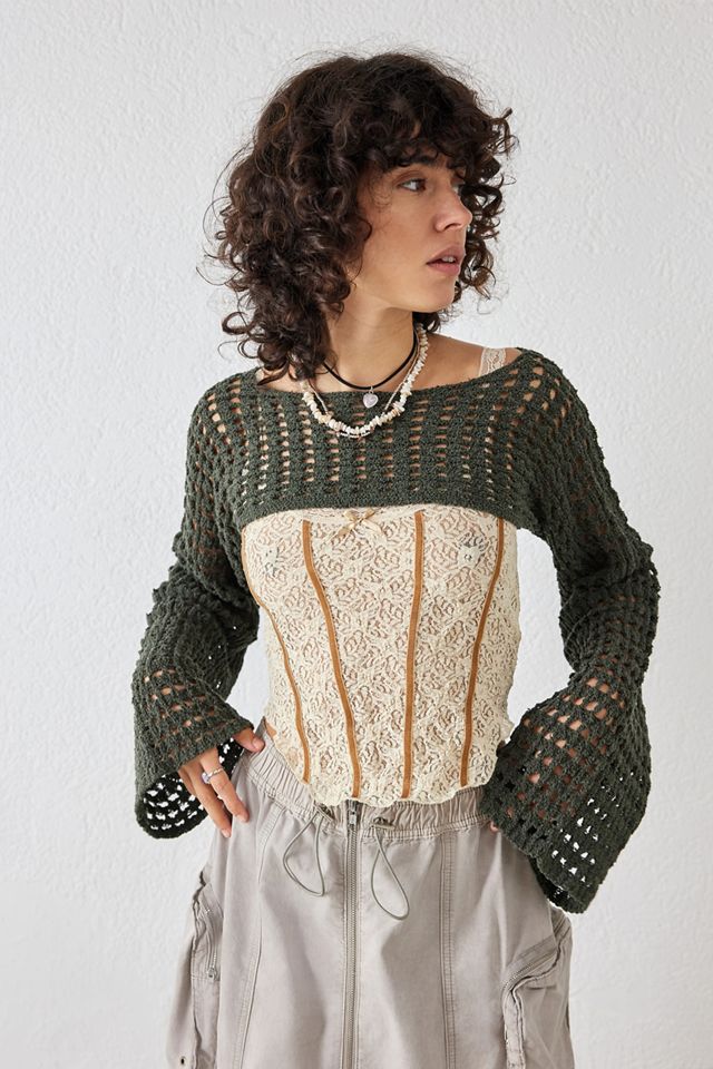 Boléro en maille à point ouvert UO #1