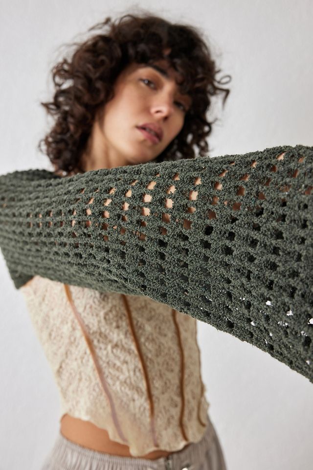 Boléro en maille à point ouvert UO #2